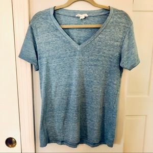 F21 Vneck Blue T-Shirt